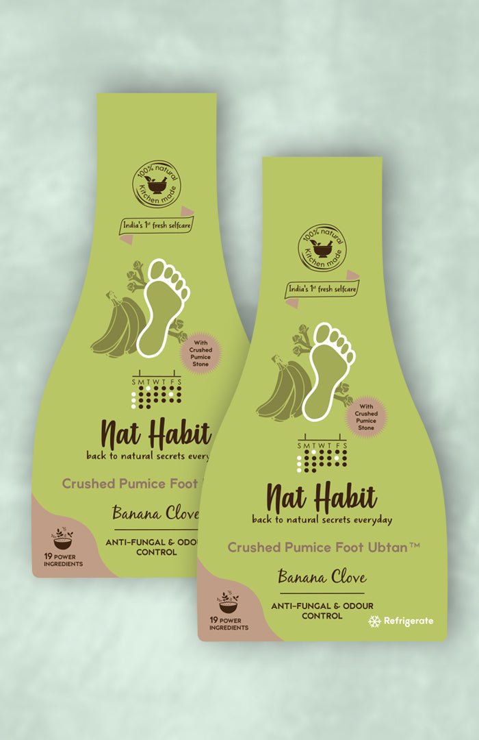 Ayurvedic Banana Clove Foot Ubtan For Pack of 2 - Nat Habit