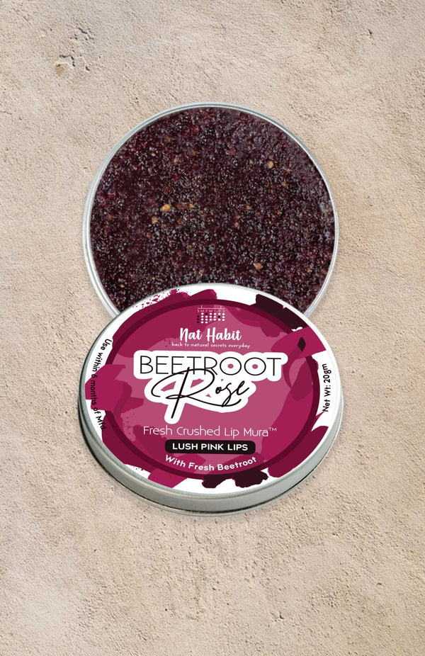 <strong>Beetroot Rose Lip Mura</strong> <br><i>Lush Pink Lips</i> - Nat Habit