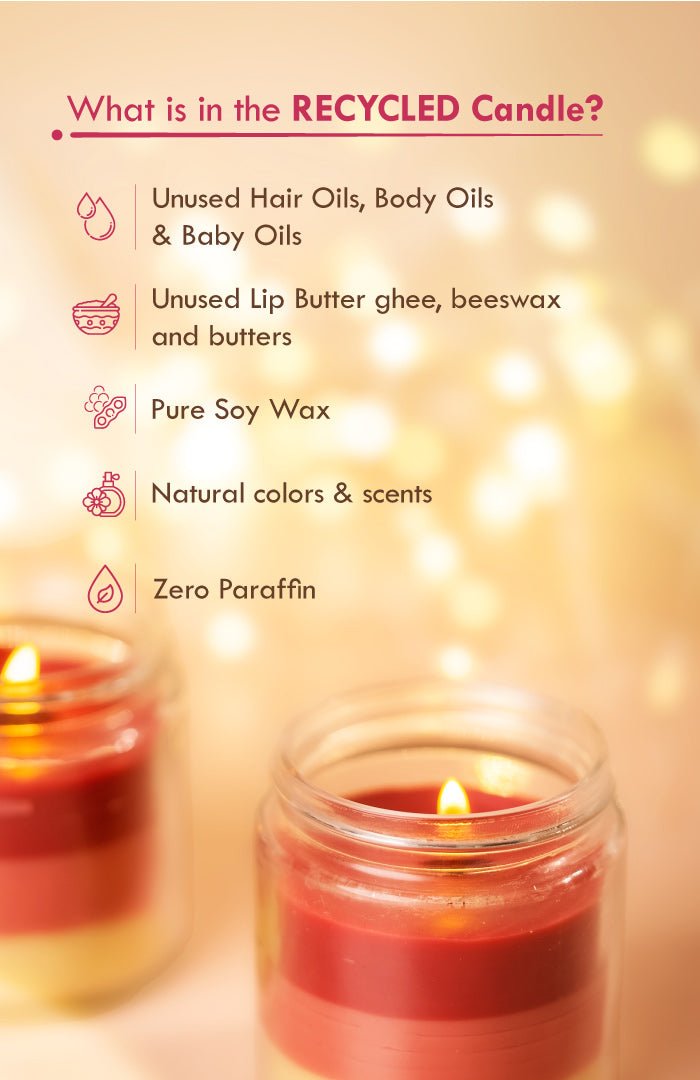 <strong>Cherry Bloom Prosperity Candle</strong><br><i>Paraffin-free, Recycled, Puja-pure</i></br> - Nat Habit