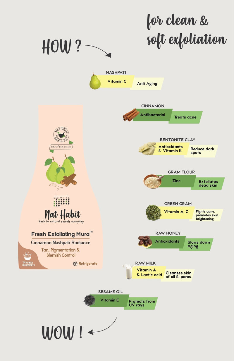 Cinnamon Nashpati Radiance Face Wash for Clean & Soft Exfoliation - Nat Habit