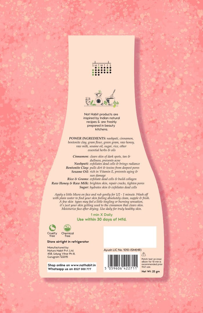 <strong>Cinnamon Nashpati Radiance Exfoliating Mura</strong> <br><i>Tan, Pigmentation & Blemish Control</i> - Nat Habit