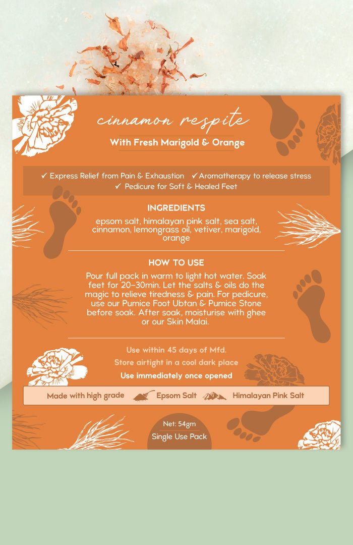 <strong>Cinnamon Respite Foot Salt</strong> <br><i>Pack of 2</i> - Nat Habit