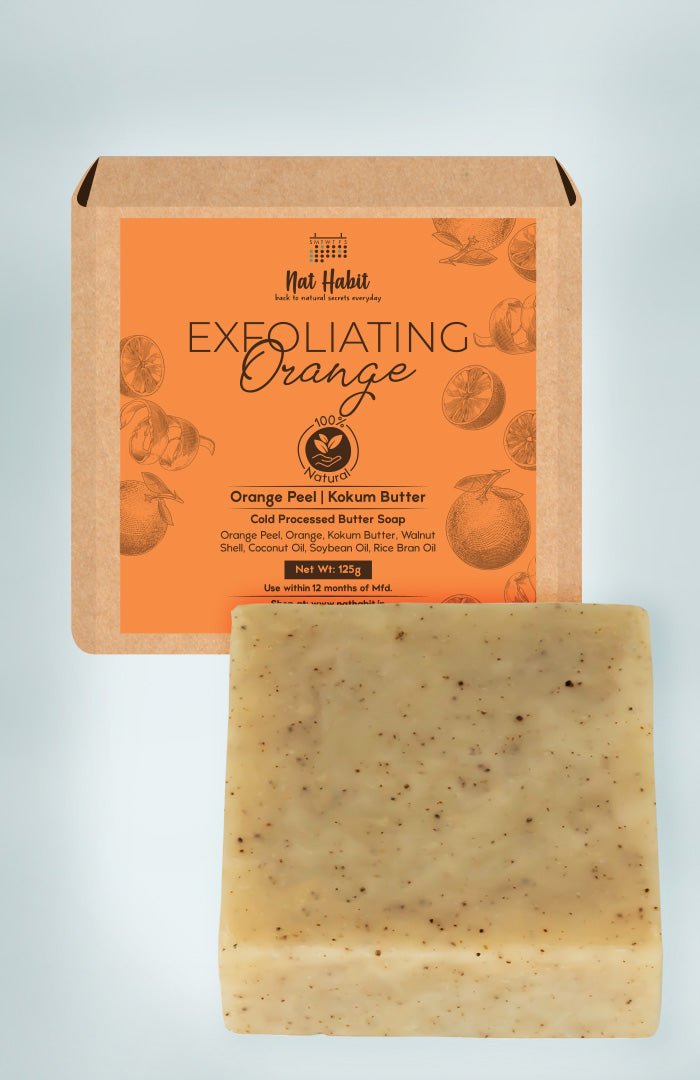 <strong>Cold Processed Exfoliating Orange Soap 125g</strong> - Nat Habit