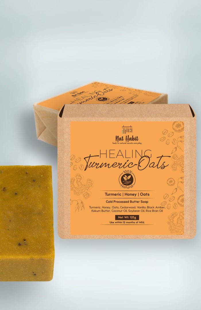 <strong>Cold Processed Healing Turmeric-Oats Soap 125g</strong> - Nat Habit