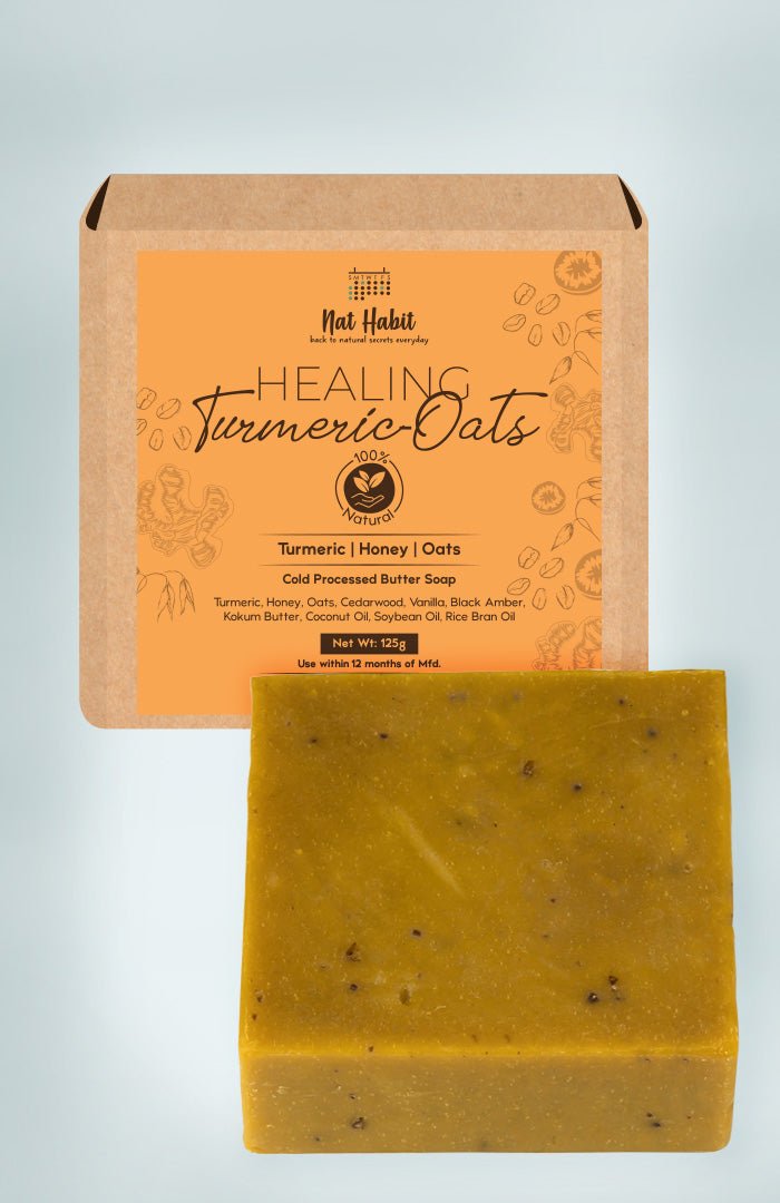 <strong>Cold Processed Healing Turmeric-Oats Soap 125g</strong> - Nat Habit
