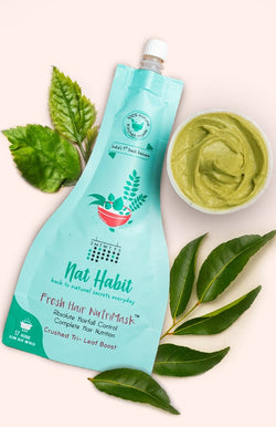 <strong>Crushed Tri-Leaf NutriMask</strong> <br><i>for Hairfall Control</i> - Nat Habit
