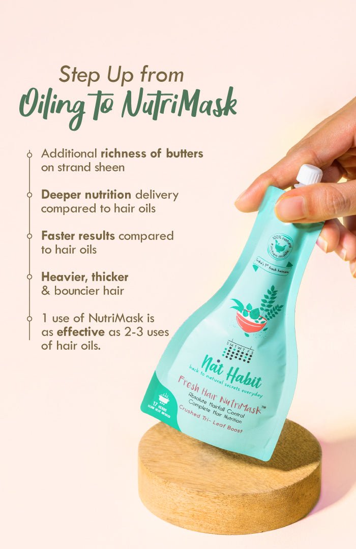 <strong>Crushed Tri-Leaf NutriMask</strong> <br><i>for Hairfall Control</i> - Nat Habit