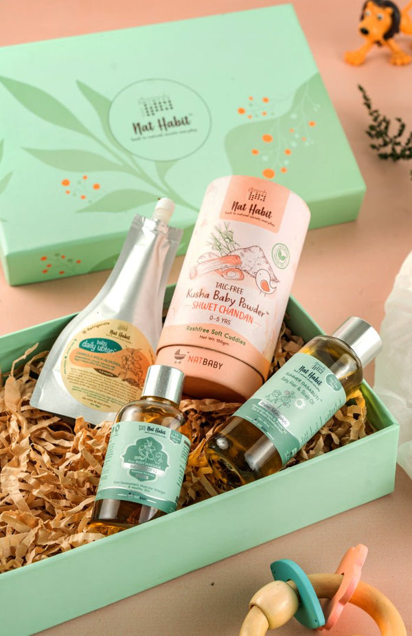 <strong>Cuddly New Born Gift Set</strong> <br><i>Only Pure For The Purest Soul</i> - Nat Habit