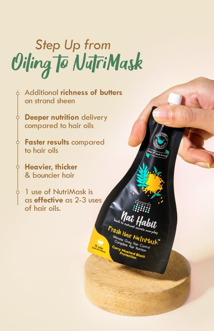 <strong>Curry Mustard NutriMask</strong> <br><i>for Grey Hair Control</i> - Nat Habit