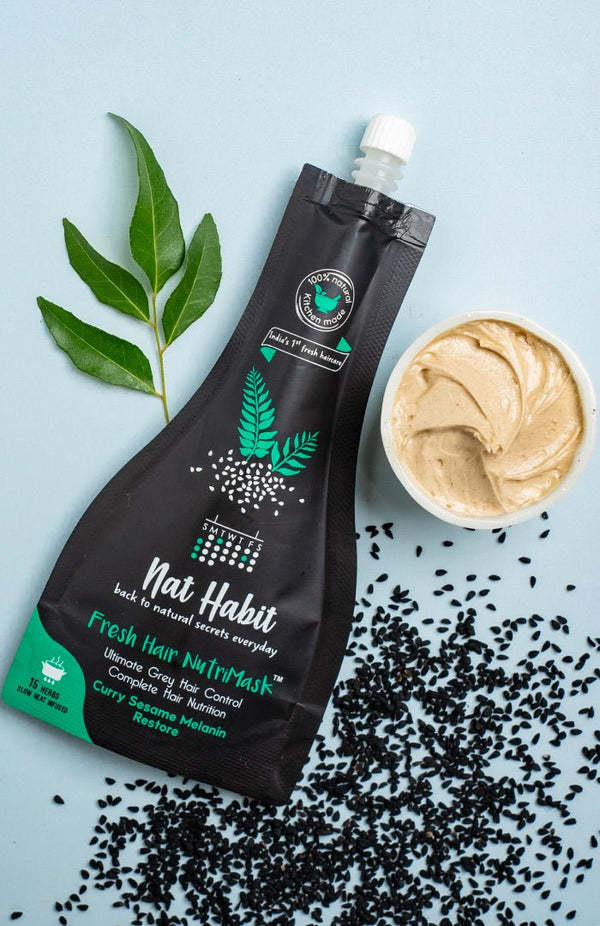 <strong>Curry Sesame NutriMask</strong> <br><i>for Grey Hair Control</i> - Nat Habit