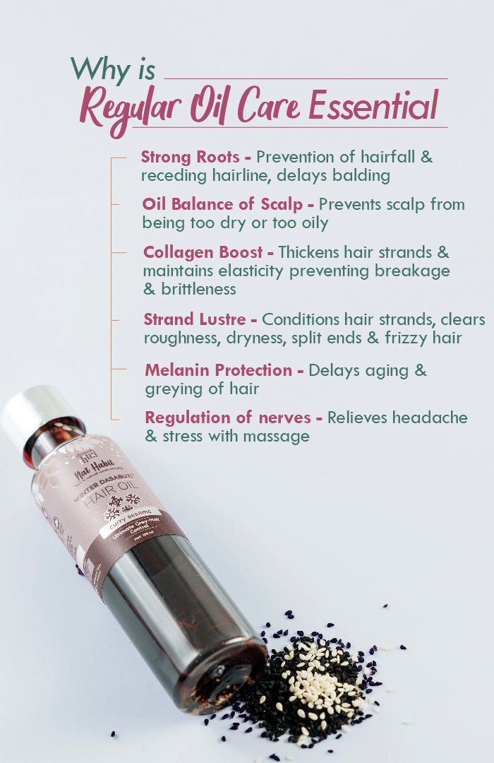<strong>Curry Sesame Winter Hair Oil</strong> <br><i>Grey-Hair Control</i> - Nat Habit