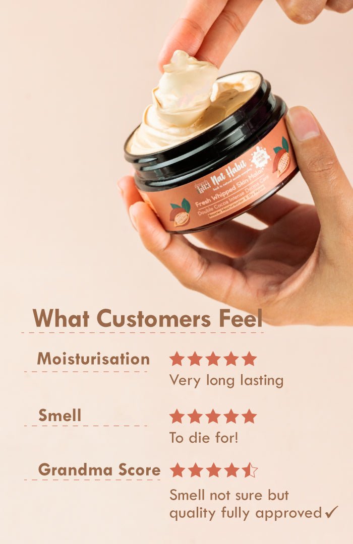 <strong>Double Cocoa Intense DermaCare Skin Malai</strong> <br><i>for extreme dryness | 48 HR moisture</i> - Nat Habit