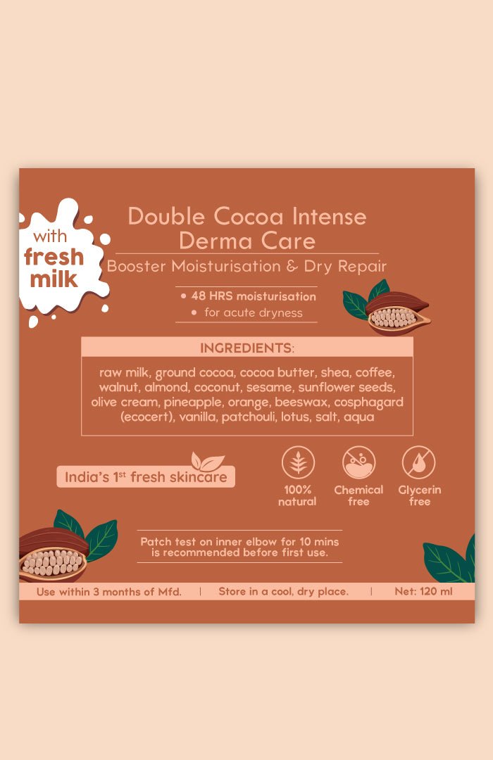 <strong>Double Cocoa Intense DermaCare Skin Malai</strong> <br><i>for extreme dryness | 48 HR moisture</i> - Nat Habit