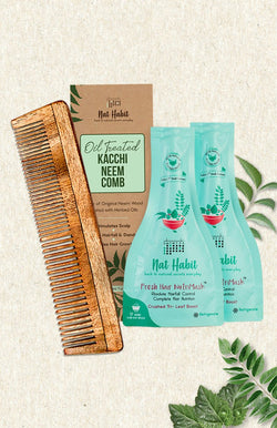<strong>Dual Tooth Comb & TriLeaf NutriMask</strong> <br><i>Combo for Hairfall Control</i> - Nat Habit