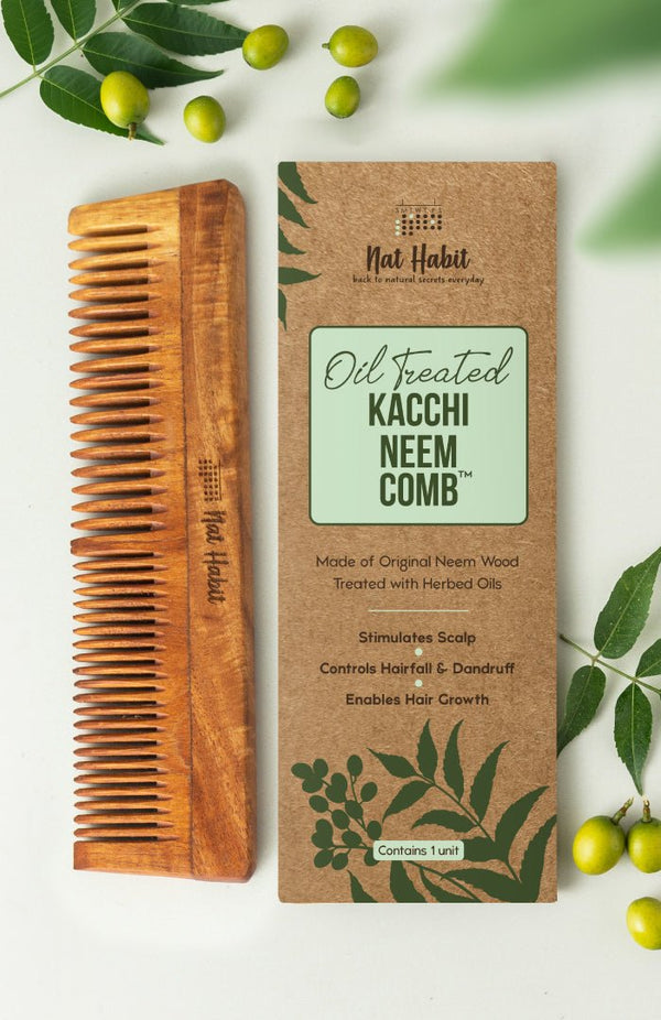 <strong>Dual Tooth Kacchi Neem Comb</strong> <br><i>Multi-Action</i> - Nat Habit
