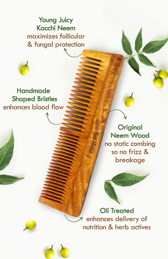 <strong>Dual Tooth Kacchi Neem Comb</strong> <br><i>Multi-Action</i> - Nat Habit