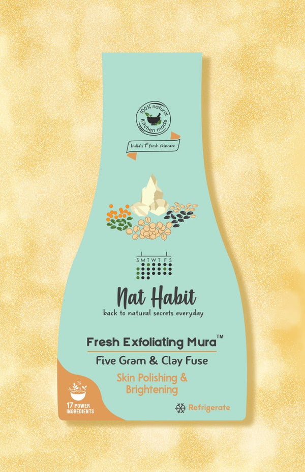 Natural Five Gram & Clay Face Exfoliator Scrub - Nat Habit
