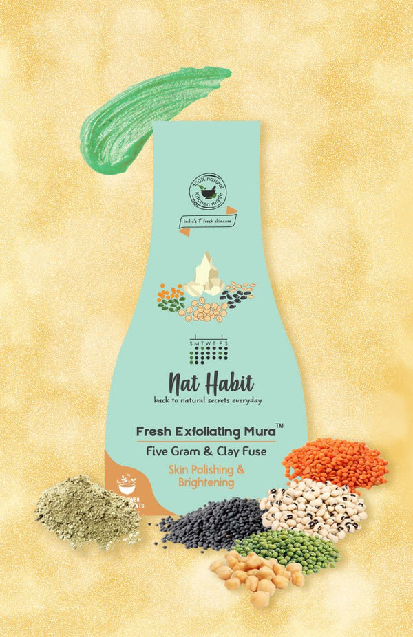 Five Gram & Clay Face Exfoliator Scrub - Nat Habit