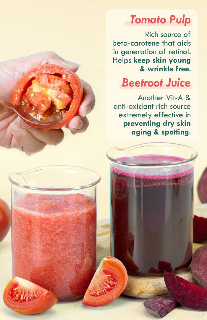 <strong>Fresh Beetroot Tomato Vit-A Gel </strong><br><i>Dry Skin Care & Supple Youth Defence</i> - Nat Habit
