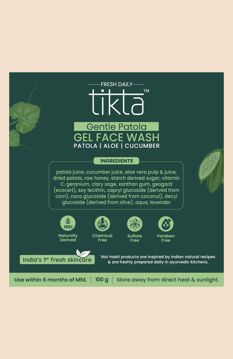 <strong>Fresh Daily Tikta Gentle Patola Gel Face Wash</strong> <br><i>for Sensitive Skin</i> - Nat Habit