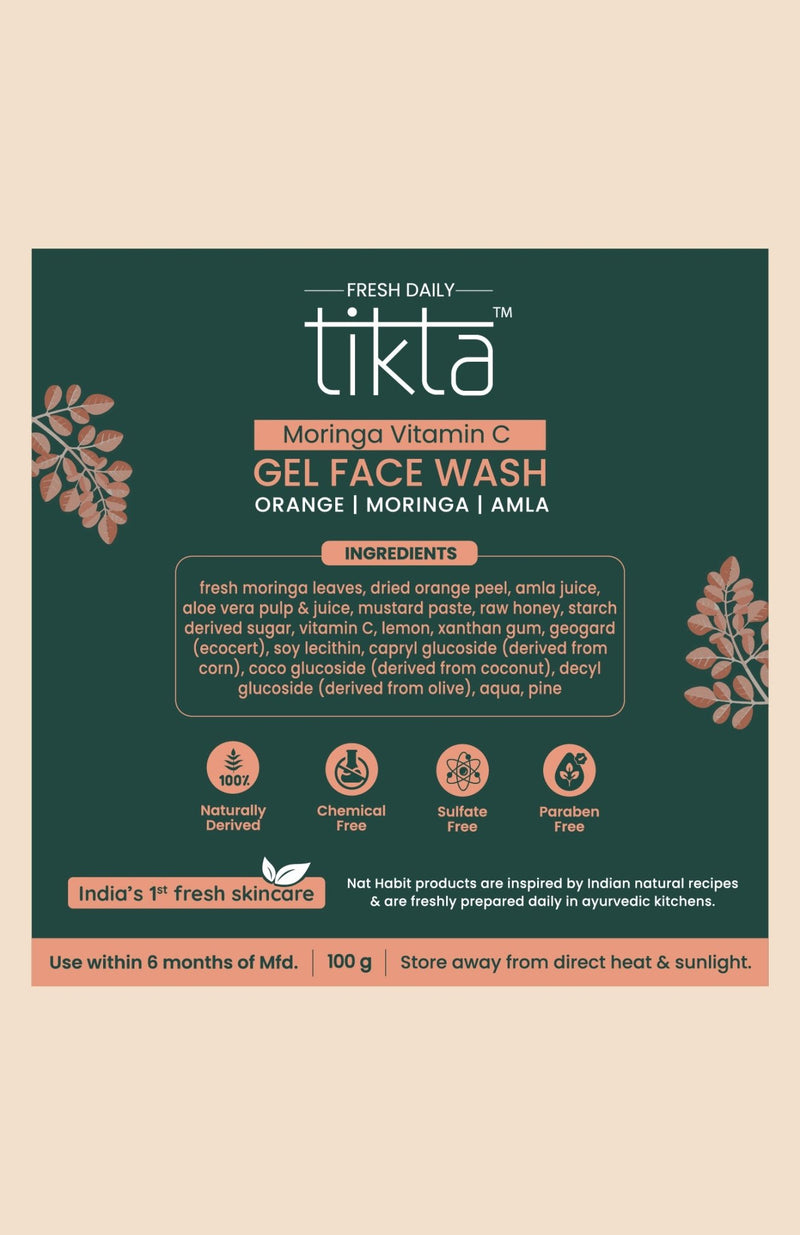 <strong>Fresh Daily Tikta Moringa Vit C Gel Face Wash</strong> <br><i>for All Skin Types</i> - Nat Habit