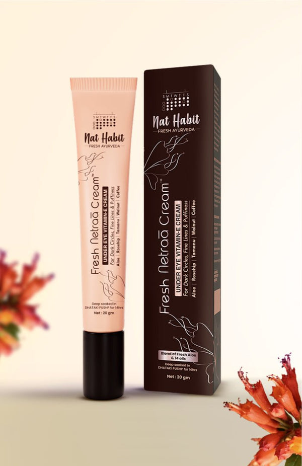 <strong>Fresh Netraā Cream (UnderEye Vit-E Cream)</strong> <br><i>Dark Circles, Puffiness, Fine Lines</i> - Nat Habit