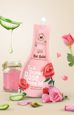 <strong>Fresh Steamed Rose Toning Gel </strong><br><i>Pore Refining & Refreshing Glow</i> - Nat Habit