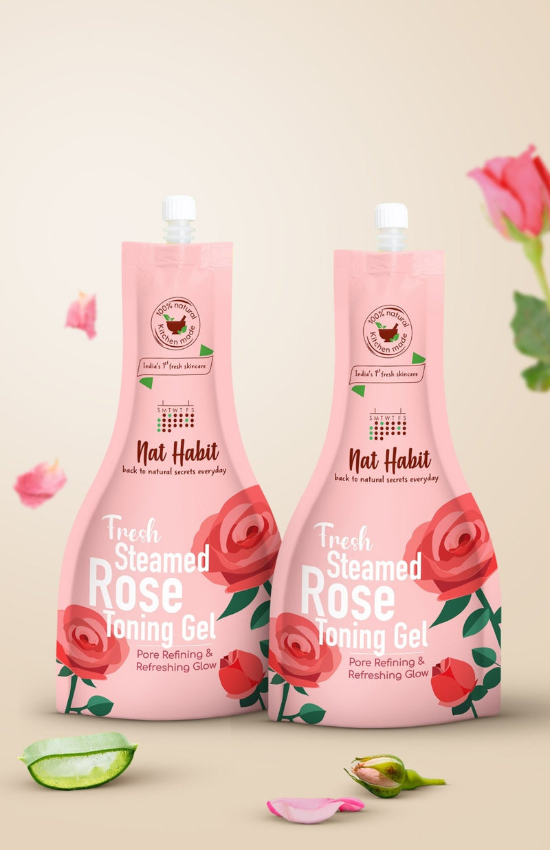 <strong>Fresh Steamed Rose Toning Gel </strong><br><i>Pore Refining & Refreshing Glow</i> - Nat Habit