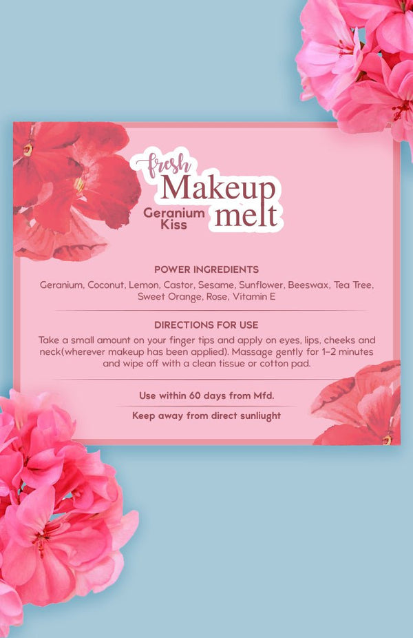 Geranium Makeup Remover Balm Ingredients - Nat Habit