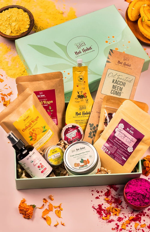 <strong>Go Pamper Holi Gift Set</strong> <br><i>'Coz You Deserve It</i> - Nat Habit