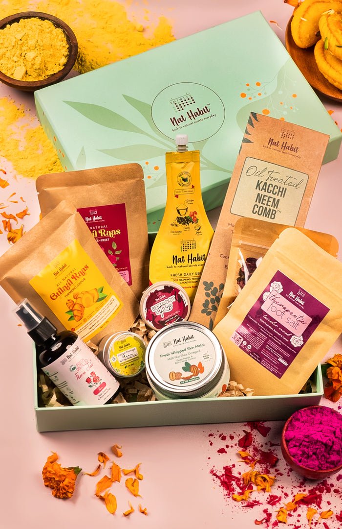 <strong>Go Pamper Holi Gift Set</strong> <br><i>'Coz You Deserve It</i> - Nat Habit