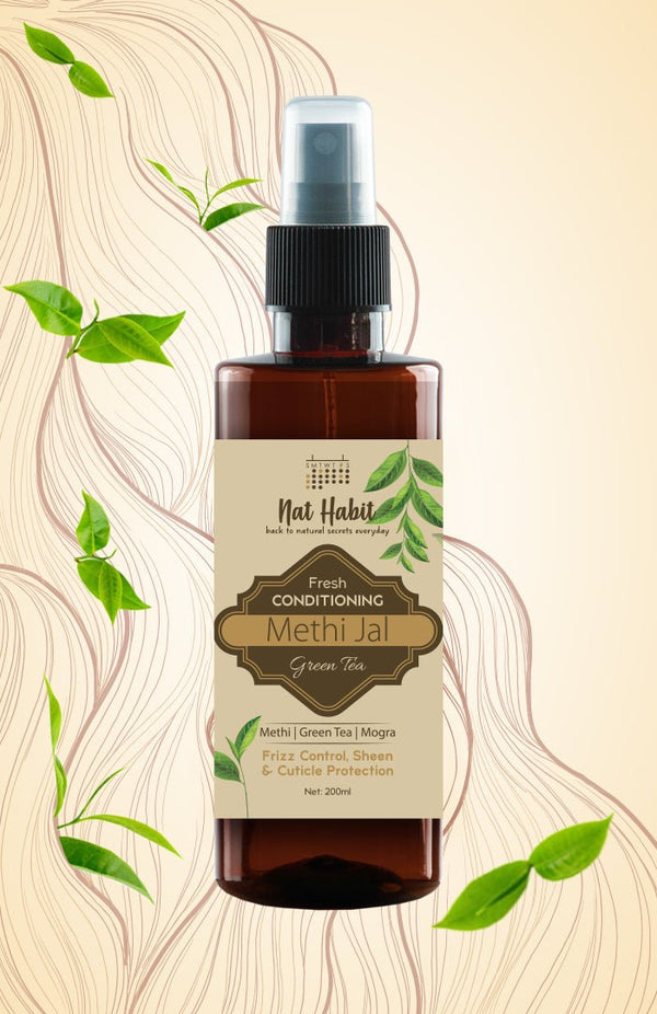Green Tea Conditioning Methi Water Hair Spray - Nat Habit