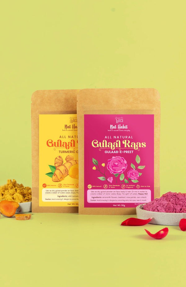 <strong>Gulaab Turmeric Gulaal Raas</strong> <br><i>Pack of 2</i> - Nat Habit