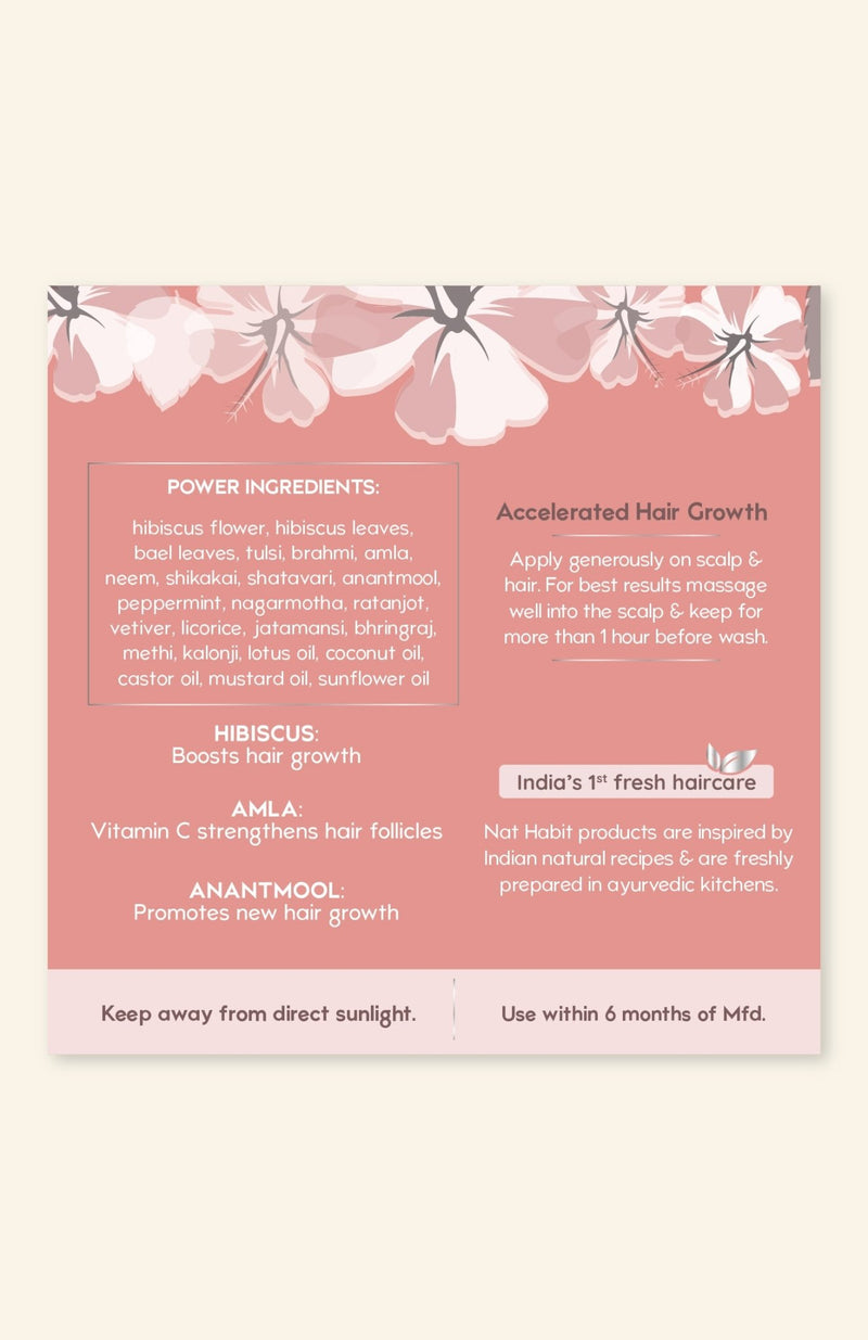 <strong>Hibiscus Amla Summer Hair Oil</strong> <br><i>Accelerated Hair Growth</i> - Nat Habit