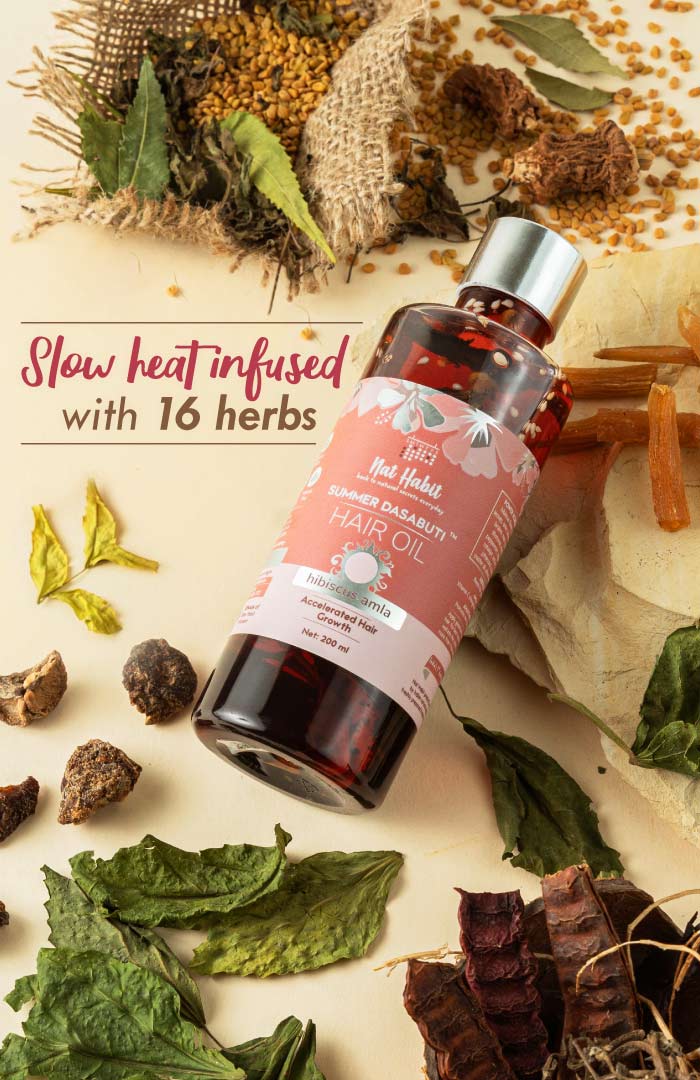 <strong>Hibiscus Amla Summer Hair Oil</strong> <br><i>Accelerated Hair Growth</i> - Nat Habit