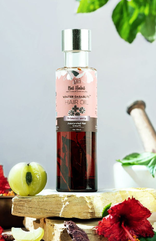 <strong>Hibiscus Amla Winter Hair Oil</strong> <br><i>Accelerated Hair Growth</i> - Nat Habit