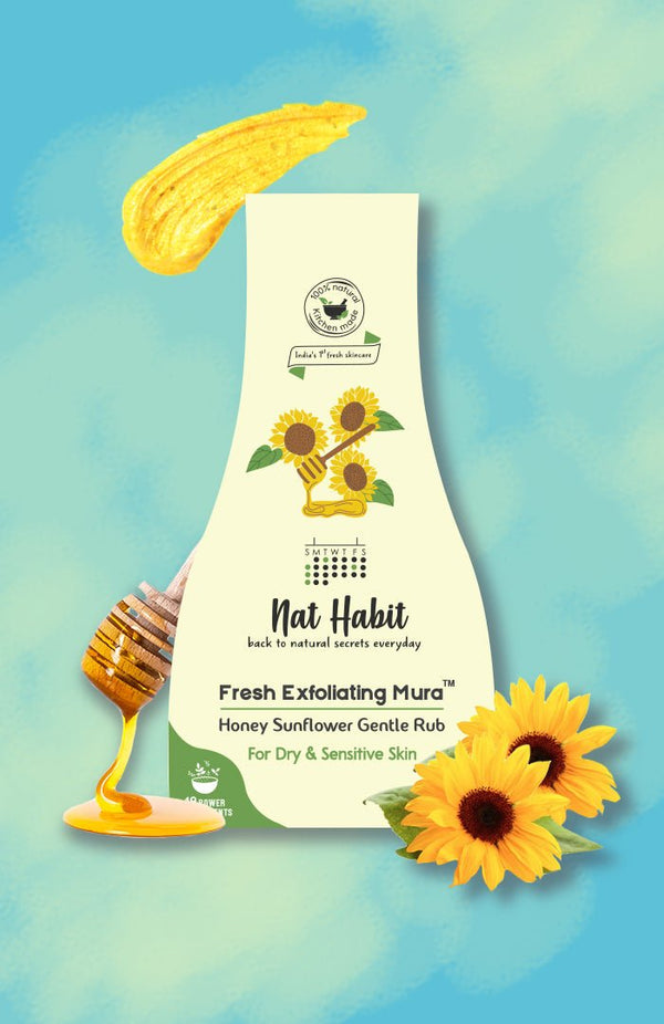 Honey Sunflower Face Exfoliator Scrub - Nat Habit