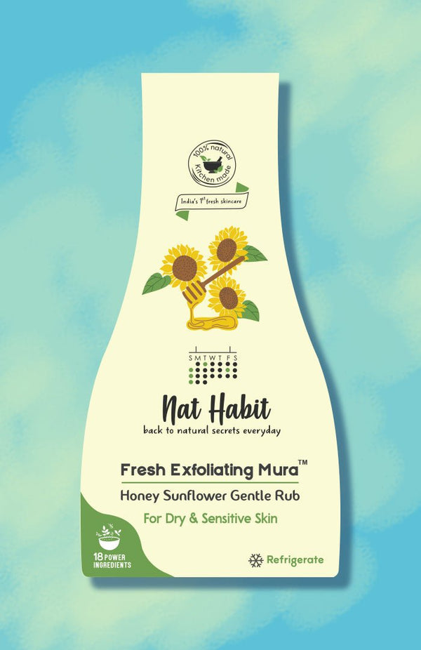 Natural Honey Sunflower Face Exfoliator Scrub - Nat Habit
