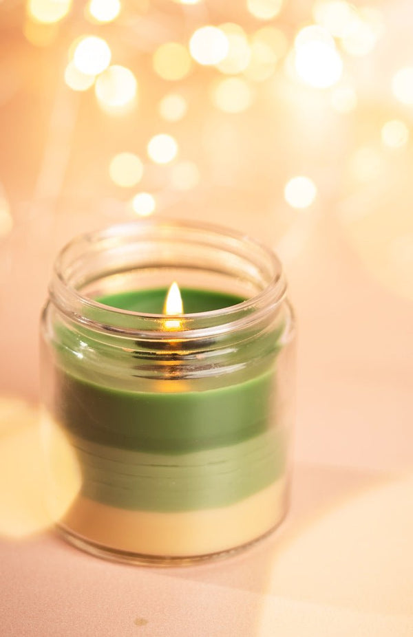 <strong>Jasmine Halo Prosperity Candle</strong><br><i>Paraffin-free, Recycled, Puja-pure</i></br> - Nat Habit
