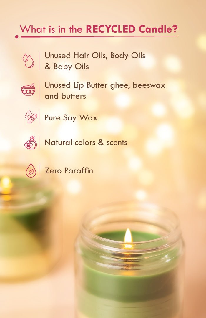 <strong>Jasmine Halo Prosperity Candle</strong><br><i>Paraffin-free, Recycled, Puja-pure</i></br> - Nat Habit