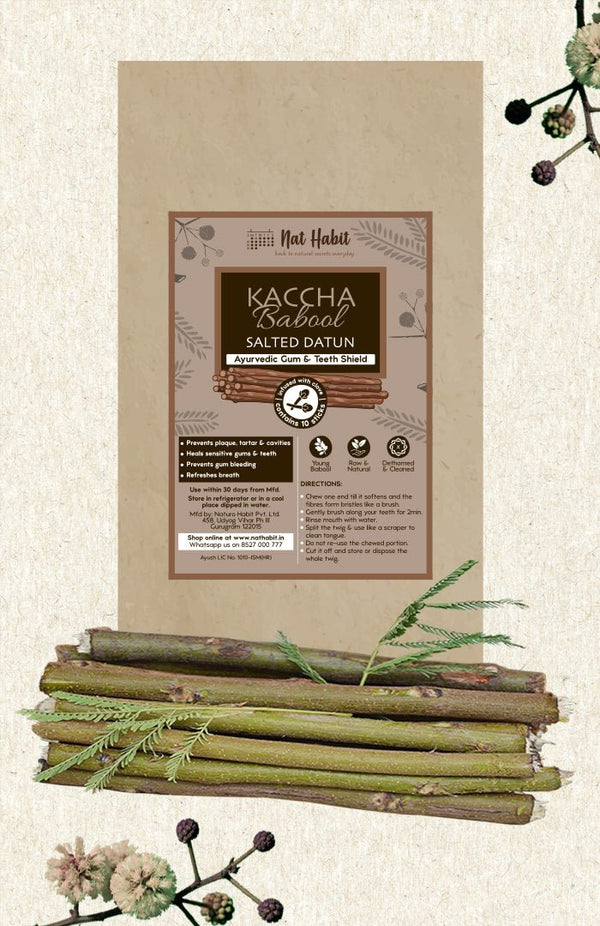 <strong>Kaccha Babool Salted Datun</strong> <br><i>Infused with Salt & Clove</i> - Nat Habit