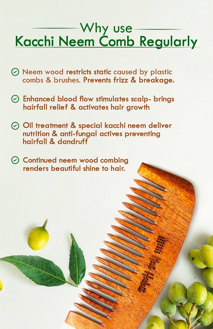 <strong>Kacchi Neem Bounce Comb</strong><br><i>Voluminous Hair</i> - Nat Habit