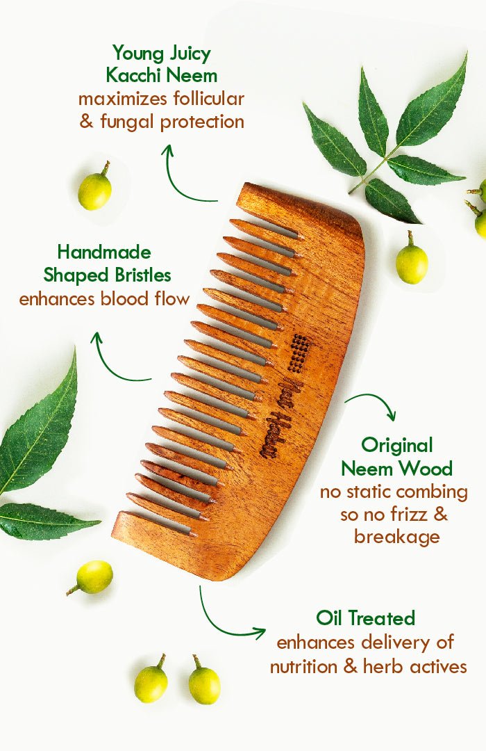 <strong>Kacchi Neem Bounce Comb</strong><br><i>Voluminous Hair</i> - Nat Habit