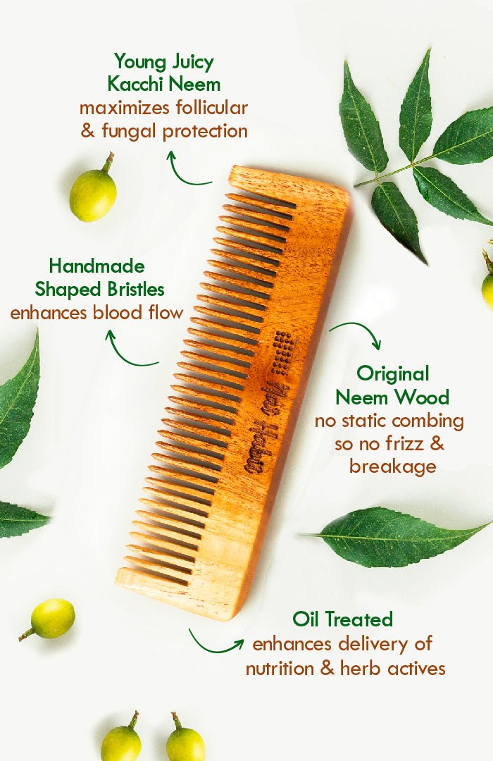 <strong>Kacchi Neem Pocket Comb </strong><br><i>for Men, Kids & Travel</i> - Nat Habit