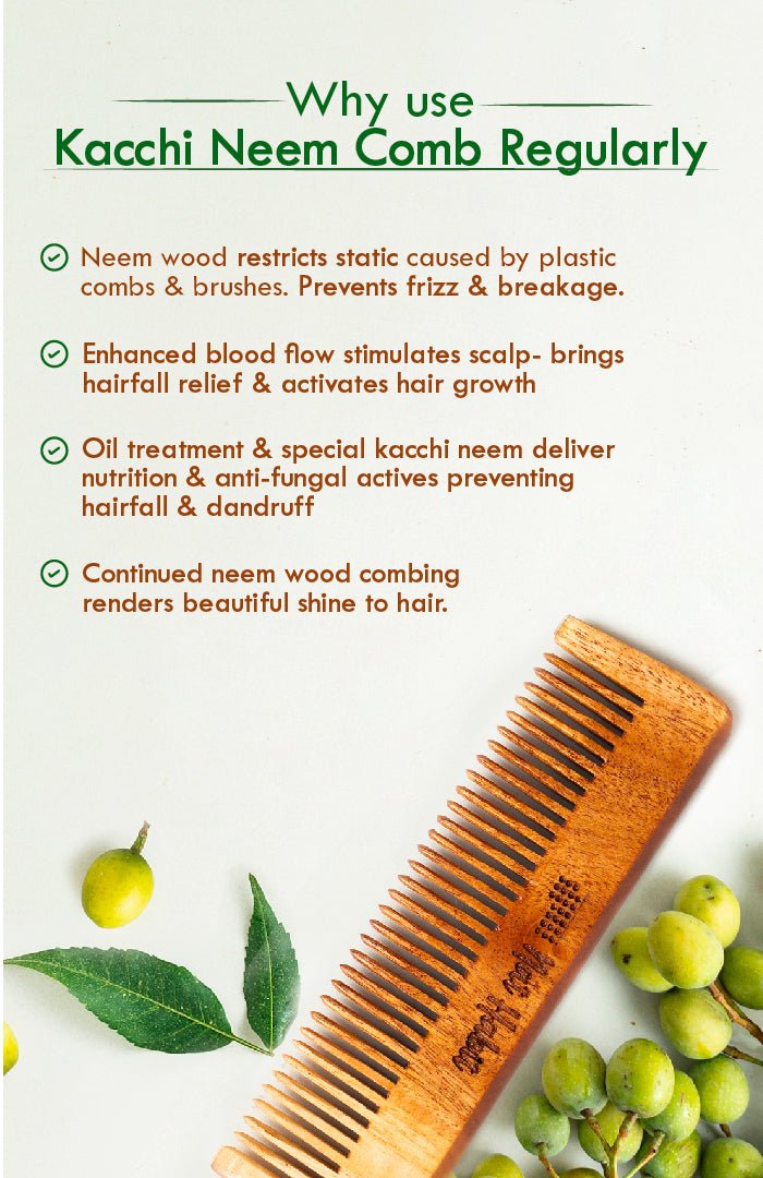 <strong>Kacchi Neem Pocket Comb </strong><br><i>for Men, Kids & Travel</i> - Nat Habit