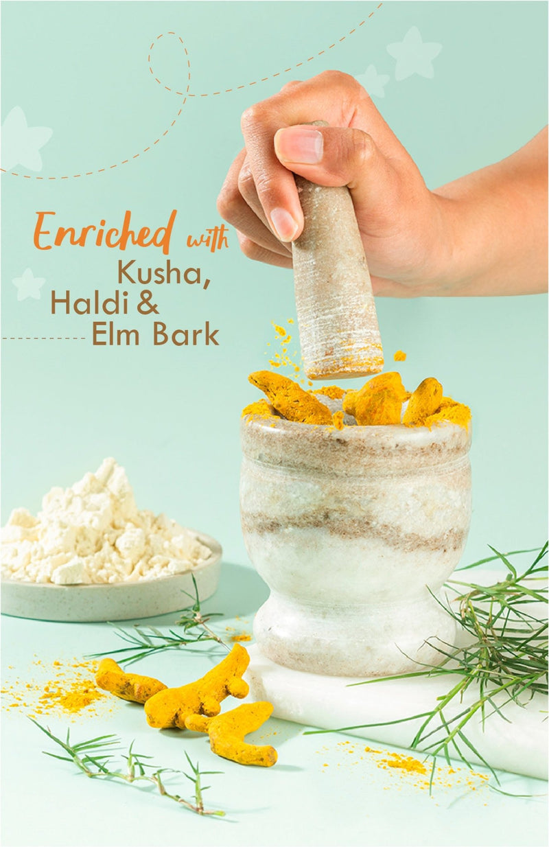 <strong>Kusha Baby Powder - Raw Haldi - 150g</strong> <br><i>0-5yrs Rashfree Soft Protection</i> - Nat Habit