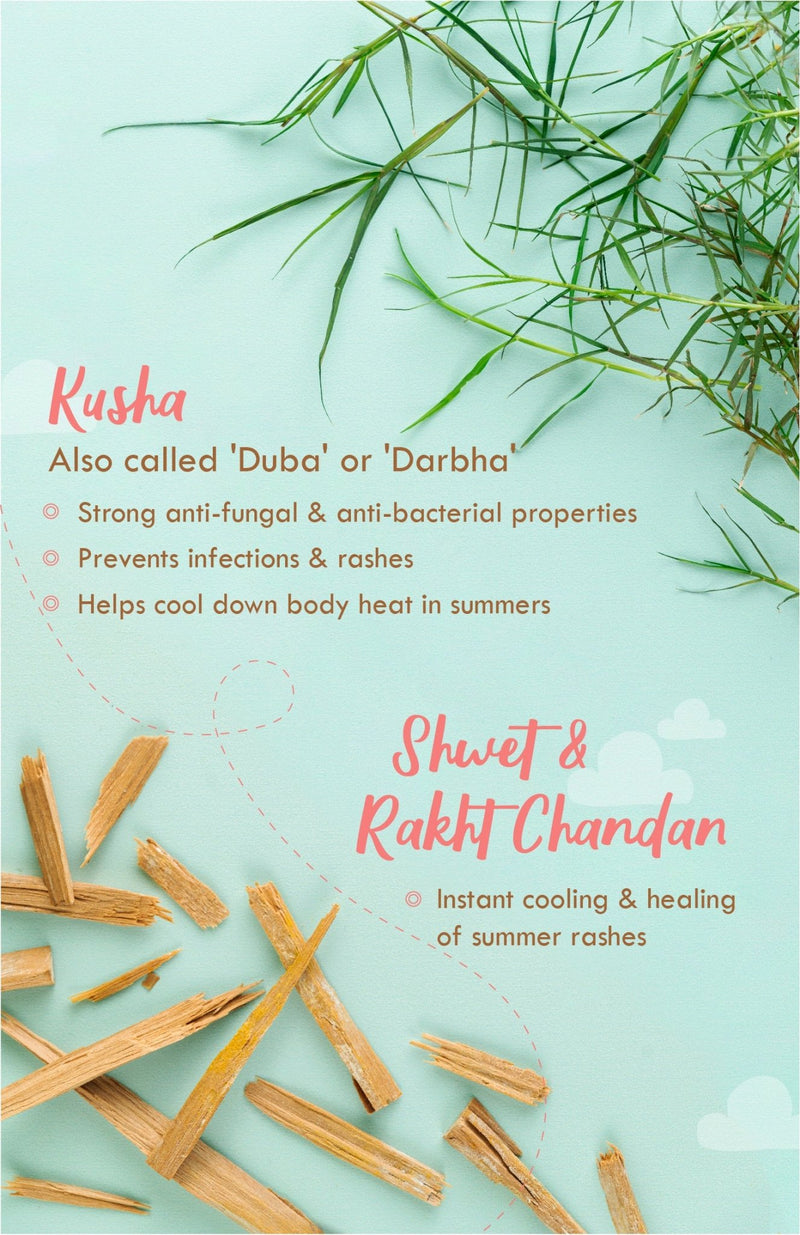 <strong>Kusha Baby Powder - Shwet Chandan - 150g</strong> <br><i>0-5yrs Rashfree Soft Protection</i> - Nat Habit