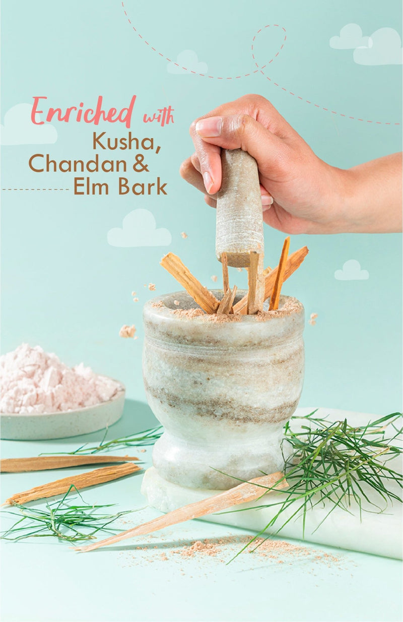 <strong>Kusha Baby Powder - Shwet Chandan - 150g</strong> <br><i>0-5yrs Rashfree Soft Protection</i> - Nat Habit