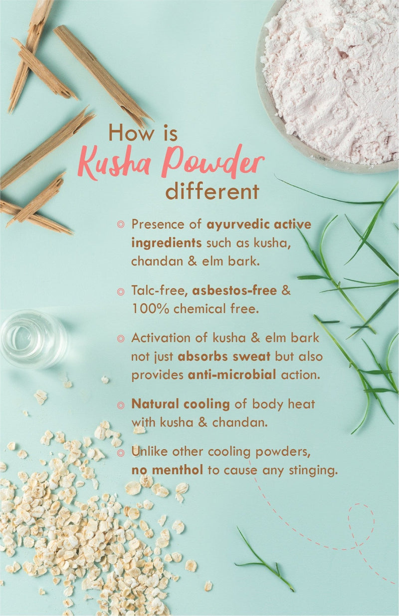 <strong>Kusha Baby Powder - Shwet Chandan - 150g</strong> <br><i>0-5yrs Rashfree Soft Protection</i> - Nat Habit