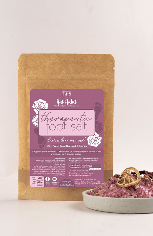 <strong>Lavender Unwind Foot Salt</strong> <br><i>Pack of 2</i> - Nat Habit